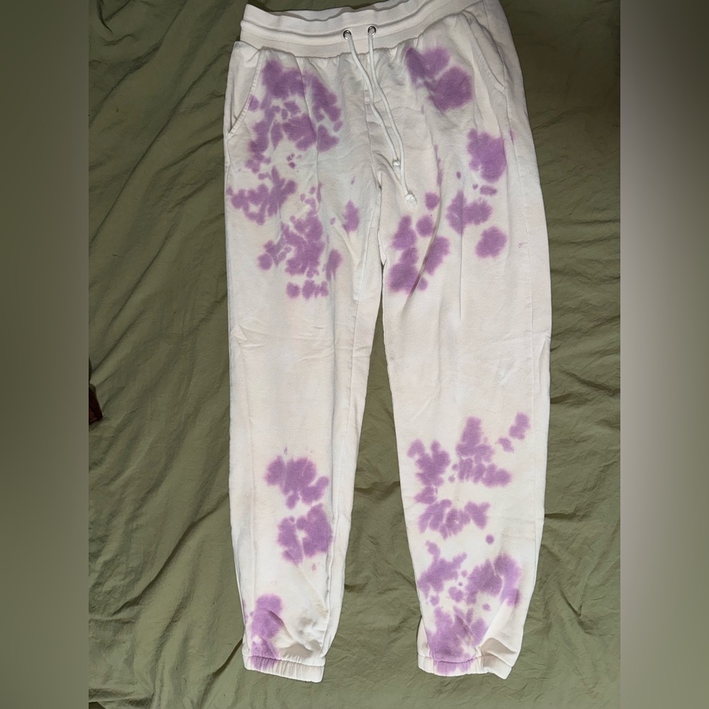 wild fable Purple & White Tie-Dye Sweatpants